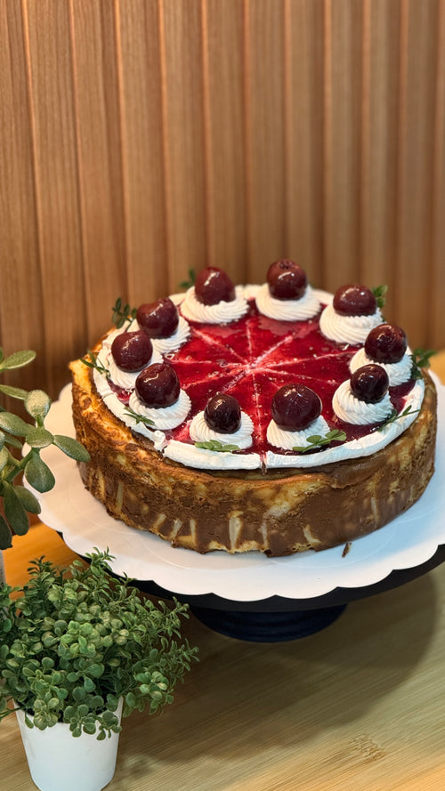 Cherry Burnt Cheese Cake