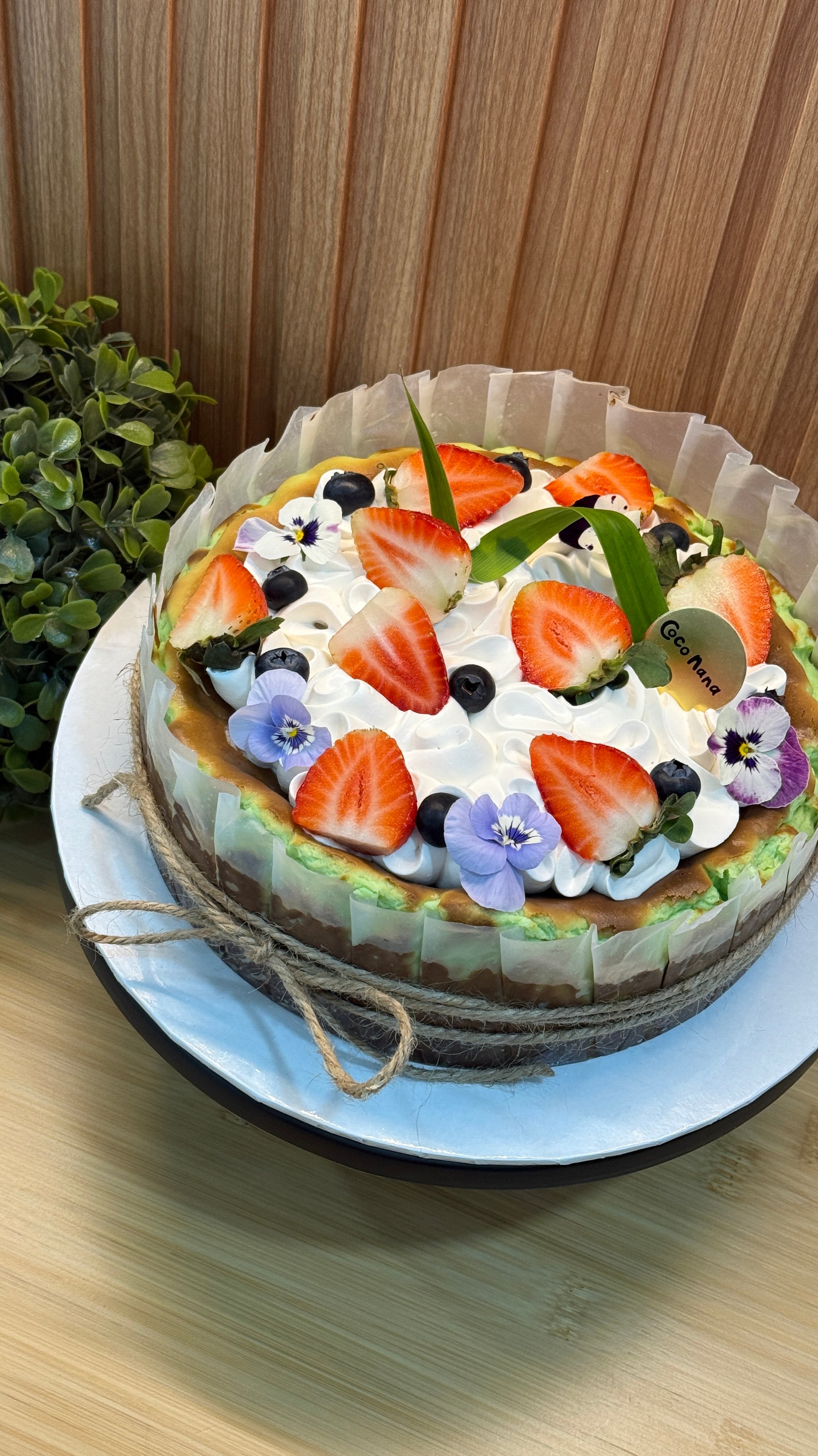 Pandan Burnt Cheese Cake